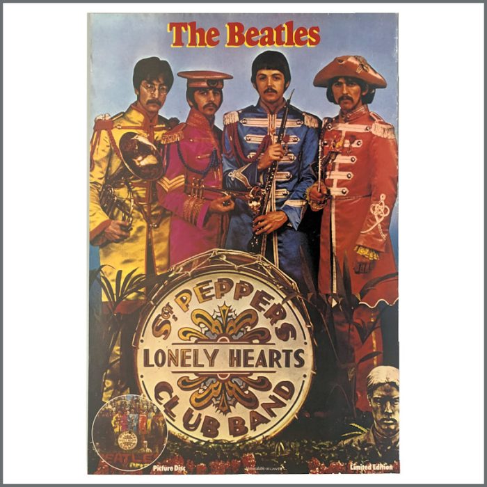 The Beatles 1979 Sgt Pepper’s Lonely Hearts Club Band Promotional Poster & Picture Disc