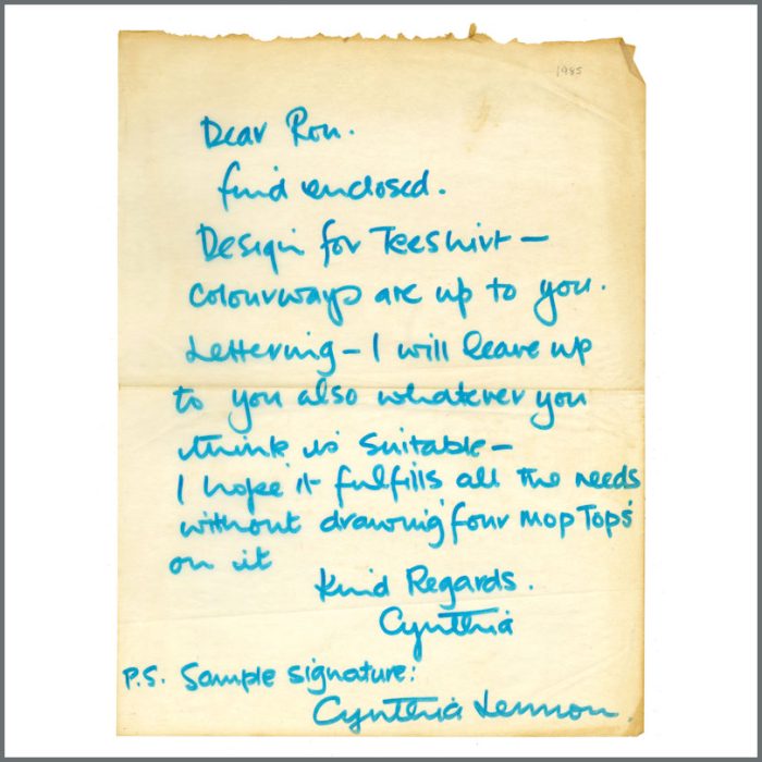 Cynthia Lennon letter
