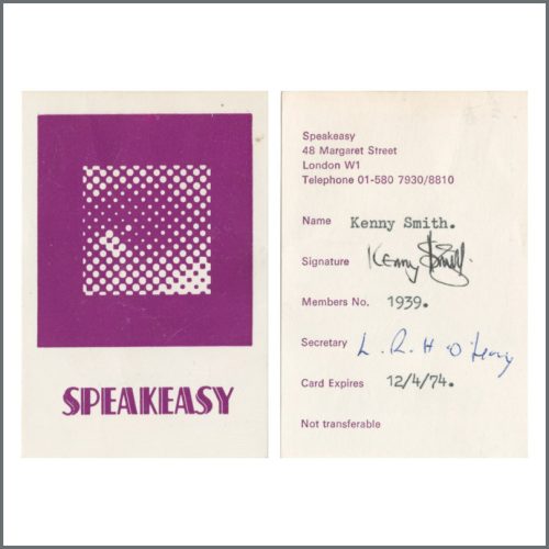 Speakeasy 1970s Membership Card