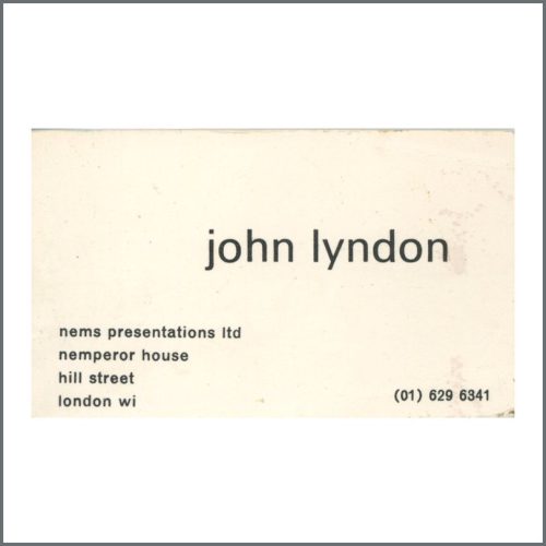 John Lyndon NEMS Business Card