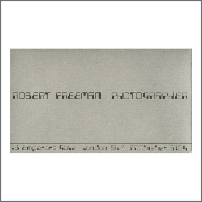 Robert Freeman 1960s Letterhead