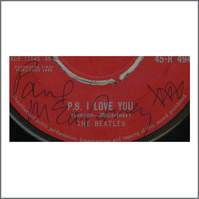 Lot 66 - The Beatles 1962 Autographed Love Me Do Single Dawson’s Music Shop Widnes (UK) - Image 4
