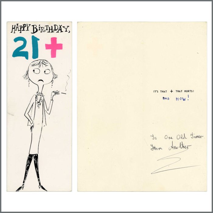 Lot 70 - Rory Storm Handwritten 21st Birthday Card To Johnny ‘Guitar’ Byrne (UK)