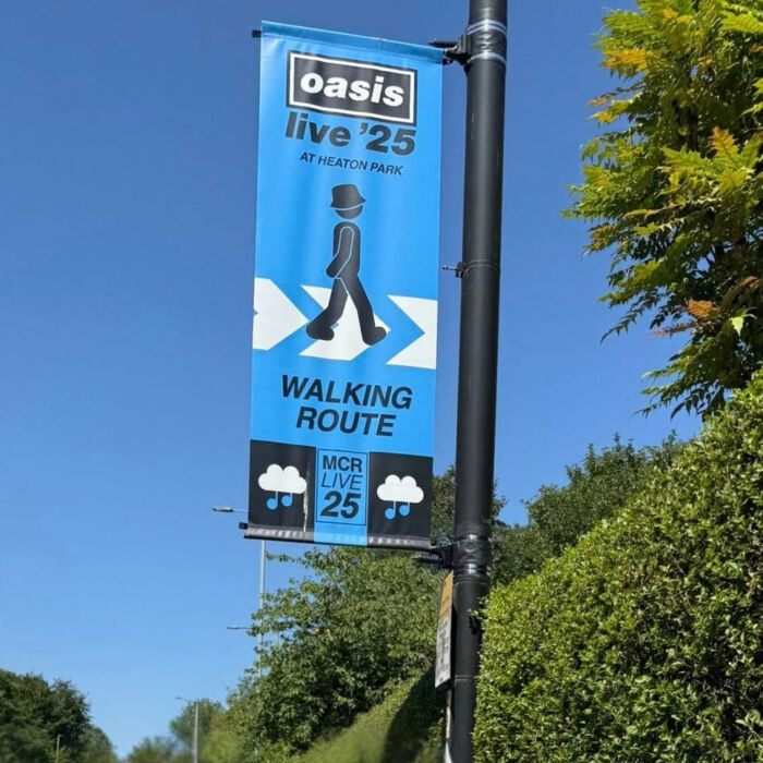 Oasis Live ’25 Heaton Park Manchester Walking Route Sign (UK)